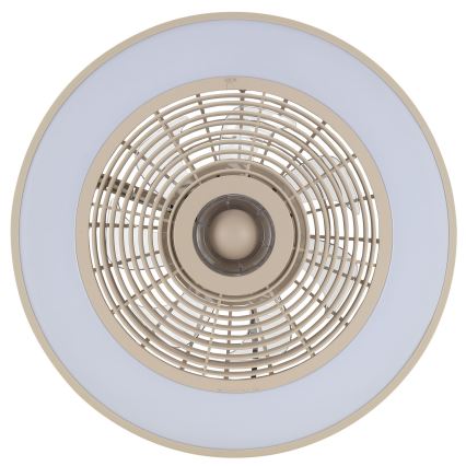 Brilliant - LED RGBW fényerőszabályozható mennyezeti lámpa ventilátorral CATANIA LED/37W/230V 2700-6500K átm. 48,6 cm bézs + távirányító