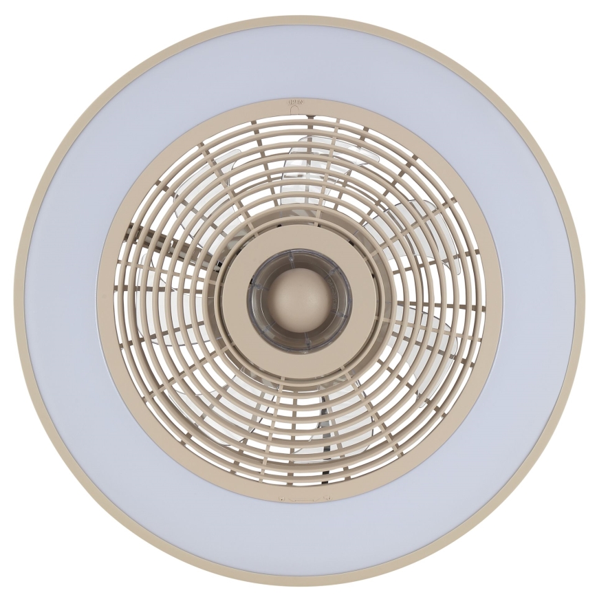 Brilliant - LED RGBW fényerőszabályozható mennyezeti lámpa ventilátorral CATANIA LED/37W/230V 2700-6500K átm. 48,6 cm bézs + távirányító
