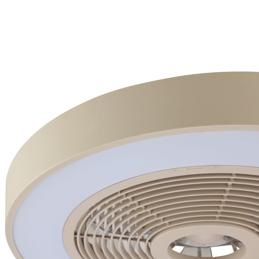 Brilliant - LED RGBW fényerőszabályozható mennyezeti lámpa ventilátorral CATANIA LED/37W/230V 2700-6500K átm. 48,6 cm bézs + távirányító