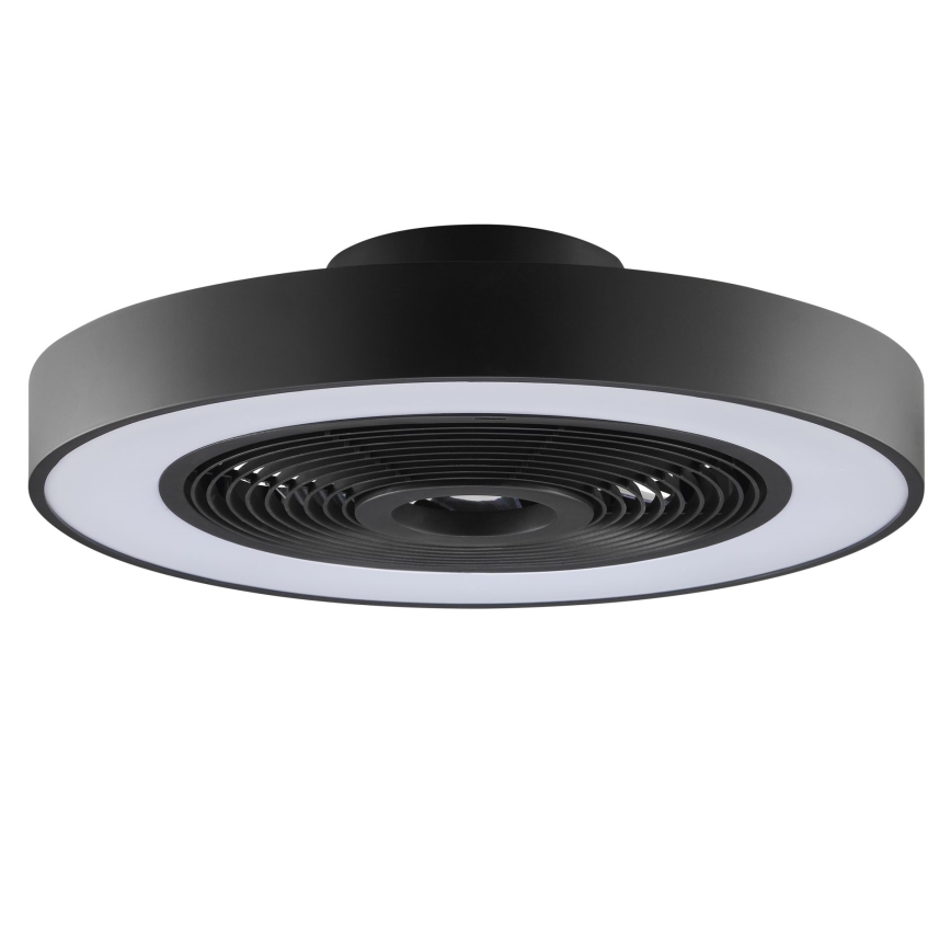 Brilliant - Fényerőszabályozható LED RGBW mennyezeti lámpa ventilátorral CATANIA LED/37W/230V 2700-6500K pr. 48,6 cm fekete + távirányító