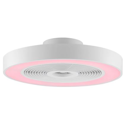 Brilliant - LED RGBW Dimmelhető mennyezeti lámpatest ventilátorral CATANIA LED/37W/230V 2700-6500K átmérő 48,6 cm fehér + távirányító