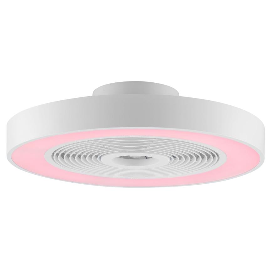 Brilliant - LED RGBW Dimmelhető mennyezeti lámpatest ventilátorral CATANIA LED/37W/230V 2700-6500K átmérő 48,6 cm fehér + távirányító