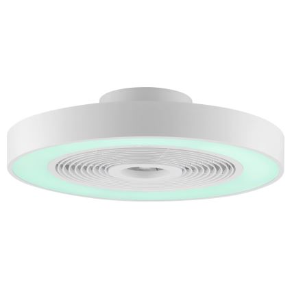 Brilliant - LED RGBW Dimmelhető mennyezeti lámpatest ventilátorral CATANIA LED/37W/230V 2700-6500K átmérő 48,6 cm fehér + távirányító