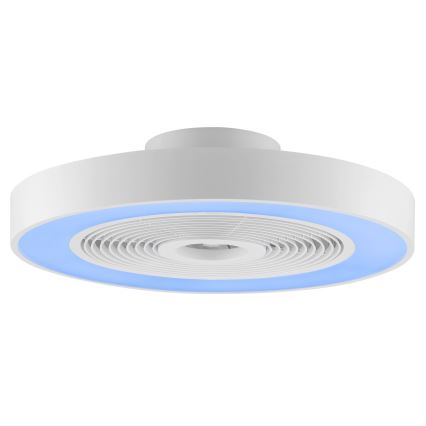 Brilliant - LED RGBW Dimmelhető mennyezeti lámpatest ventilátorral CATANIA LED/37W/230V 2700-6500K átmérő 48,6 cm fehér + távirányító