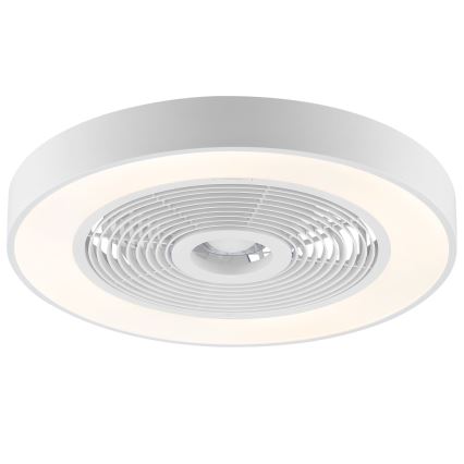Brilliant - LED RGBW Dimmelhető mennyezeti lámpatest ventilátorral CATANIA LED/37W/230V 2700-6500K átmérő 48,6 cm fehér + távirányító