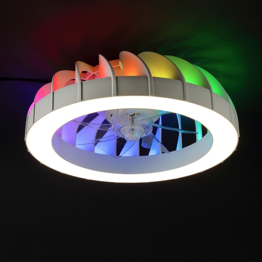 Brilliant - LED RGBW dimmelhető mennyezeti ventilátor világítással FANORA LED/30W/230V 2700-6500K átmérő 46 cm fehér + távirányító