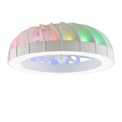 Brilliant - LED RGBW dimmelhető mennyezeti ventilátor világítással FANORA LED/30W/230V 2700-6500K átmérő 46 cm fehér + távirányító