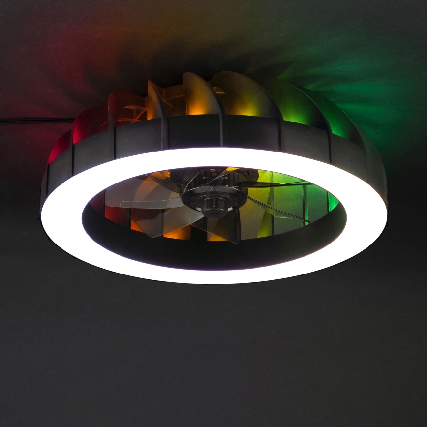 Brilliant - LED RGBW dimmelhető mennyezeti ventilátor világítással FANORA LED/30W/230V 2700-6500K átmérő 46 cm fekete + távirányító