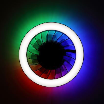 Brilliant - LED RGBW dimmelhető mennyezeti ventilátor világítással FANORA LED/30W/230V 2700-6500K átmérő 46 cm fekete + távirányító