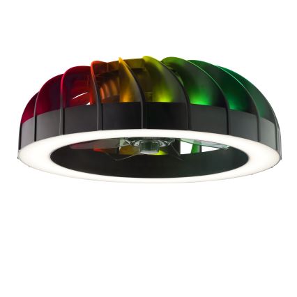 Brilliant - LED RGBW dimmelhető mennyezeti ventilátor világítással FANORA LED/30W/230V 2700-6500K átmérő 46 cm fekete + távirányító