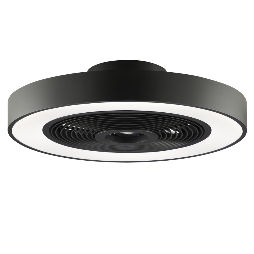 Brilliant - LED RGBW fényerőszabályozható mennyezeti lámpa ventilátorral CATANIA LED/37W/230V 2700–6500K átm. 48,6 cm fekete + távirányító