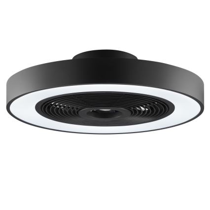 Brilliant - LED RGBW fényerőszabályozható mennyezeti lámpa ventilátorral CATANIA LED/37W/230V 2700–6500K átm. 48,6 cm fekete + távirányító