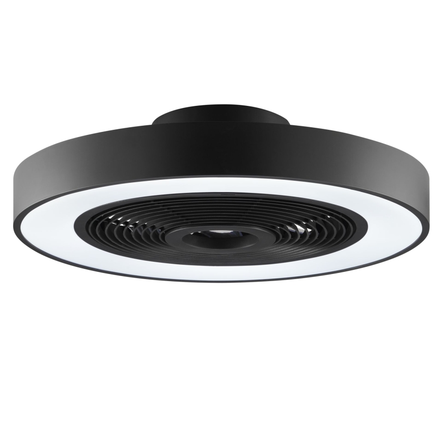 Brilliant - LED RGBW fényerőszabályozható mennyezeti lámpa ventilátorral CATANIA LED/37W/230V 2700–6500K átm. 48,6 cm fekete + távirányító