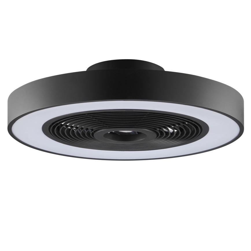 Brilliant - LED RGBW fényerőszabályozható mennyezeti lámpa ventilátorral CATANIA LED/37W/230V 2700–6500K átm. 48,6 cm fekete + távirányító