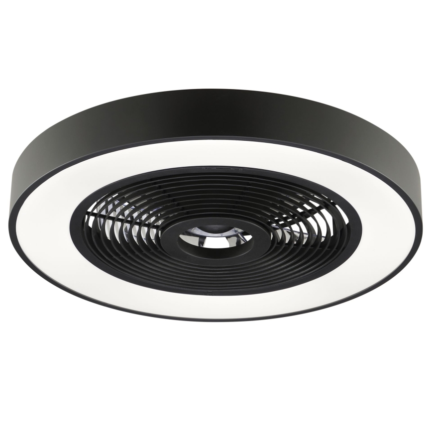 Brilliant - LED RGBW fényerőszabályozható mennyezeti lámpa ventilátorral CATANIA LED/37W/230V 2700–6500K átm. 48,6 cm fekete + távirányító