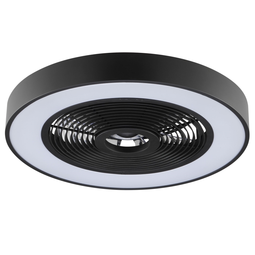 Brilliant - LED RGBW fényerőszabályozható mennyezeti lámpa ventilátorral CATANIA LED/37W/230V 2700–6500K átm. 48,6 cm fekete + távirányító