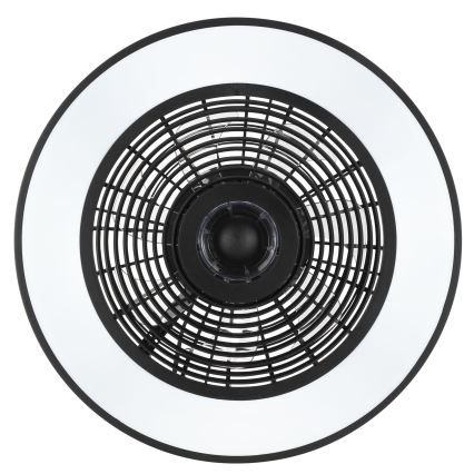 Brilliant - LED RGBW fényerőszabályozható mennyezeti lámpa ventilátorral CATANIA LED/37W/230V 2700–6500K átm. 48,6 cm fekete + távirányító