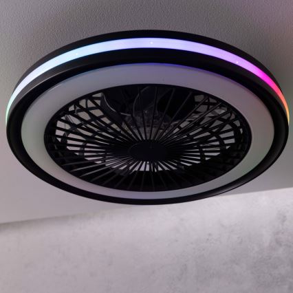 Brilliant - LED RGBW Dimmelhető mennyezeti ventilátoros lámpa PALMERO LED/40W/230V 2700-6500K átm. 46,6 cm bézs + távirányítóval