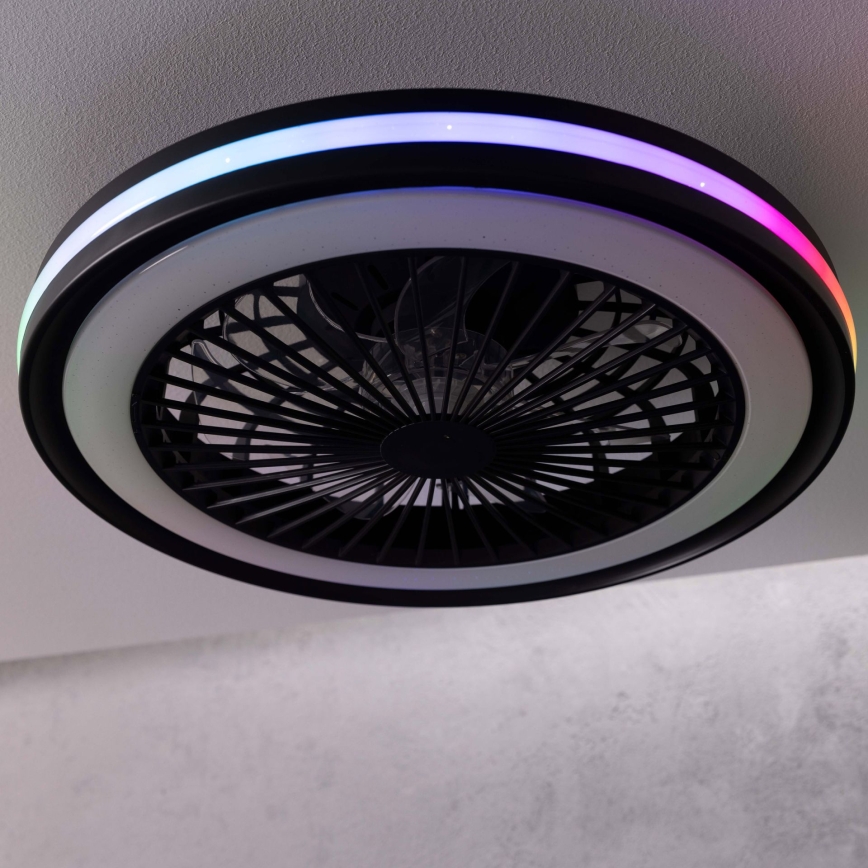 Brilliant - LED RGBW Dimmelhető mennyezeti ventilátoros lámpa PALMERO LED/40W/230V 2700-6500K átm. 46,6 cm bézs + távirányítóval