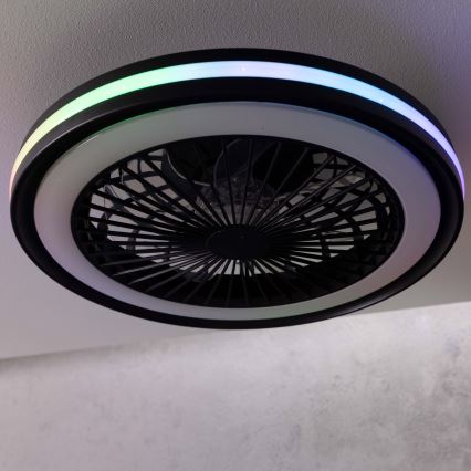 Brilliant - LED RGBW Dimmelhető mennyezeti ventilátoros lámpa PALMERO LED/40W/230V 2700-6500K átm. 46,6 cm bézs + távirányítóval