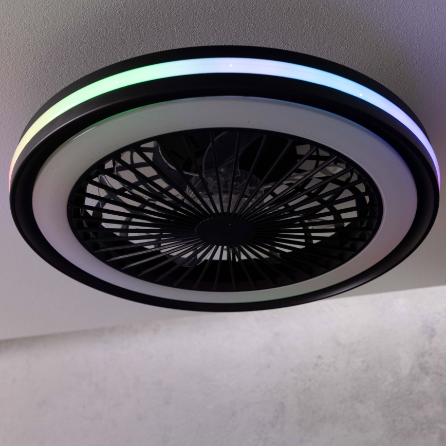 Brilliant - LED RGBW Dimmelhető mennyezeti ventilátoros lámpa PALMERO LED/40W/230V 2700-6500K átm. 46,6 cm bézs + távirányítóval