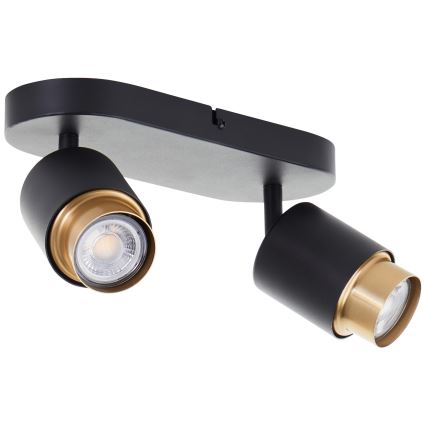 Brilliant - LED spotlámpa COVELO 2xGU10/5W/230V fekete/arany