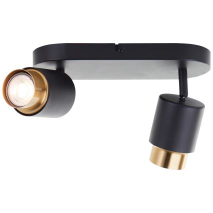Brilliant - LED spotlámpa COVELO 2xGU10/5W/230V fekete/arany