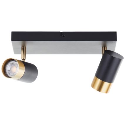 Brilliant - LED spotlámpa COVELO 2xGU10/5W/230V fekete/arany