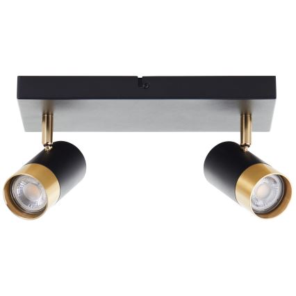 Brilliant - LED spotlámpa VIGOLO 2xGU10/5W/230V fekete/arany