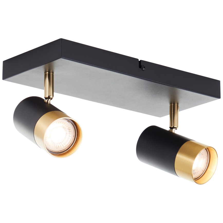 Brilliant - LED spotlámpa VIGOLO 2xGU10/5W/230V fekete/arany