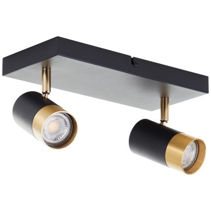 Brilliant - LED spotlámpa VIGOLO 2xGU10/5W/230V fekete/arany