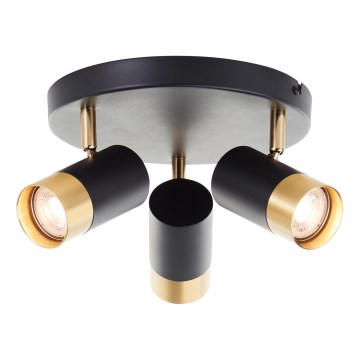 Brilliant - LED spotlámpa VIGOLO 3xGU10/5W/230V fekete/arany
