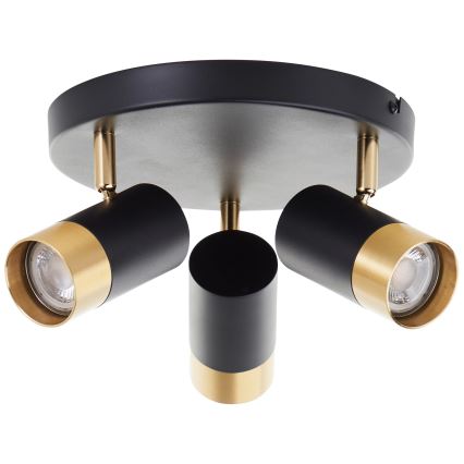 Brilliant - LED spotlámpa VIGOLO 3xGU10/5W/230V fekete/arany