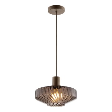 Brilliant - LYN kábeles függőlámpa 1xE27/20W/230V, Ø 28 cm, barna/füstbarna