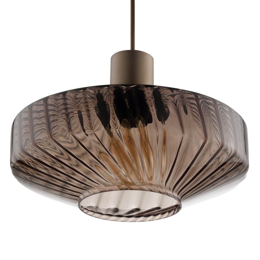 Brilliant - LYN kábeles függőlámpa 1xE27/20W/230V, Ø 28 cm, barna/füstbarna
