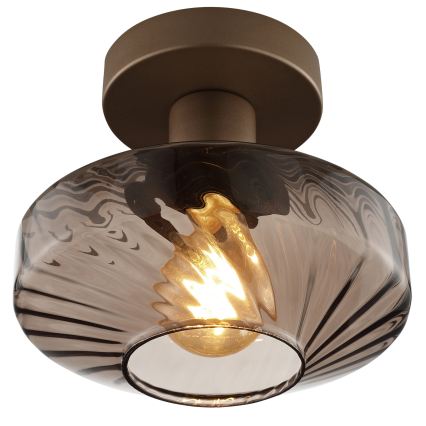 Brilliant - Mennyezeti lámpa LYN 1xE27/20W/230V átm. 28 cm barna/füstös barna