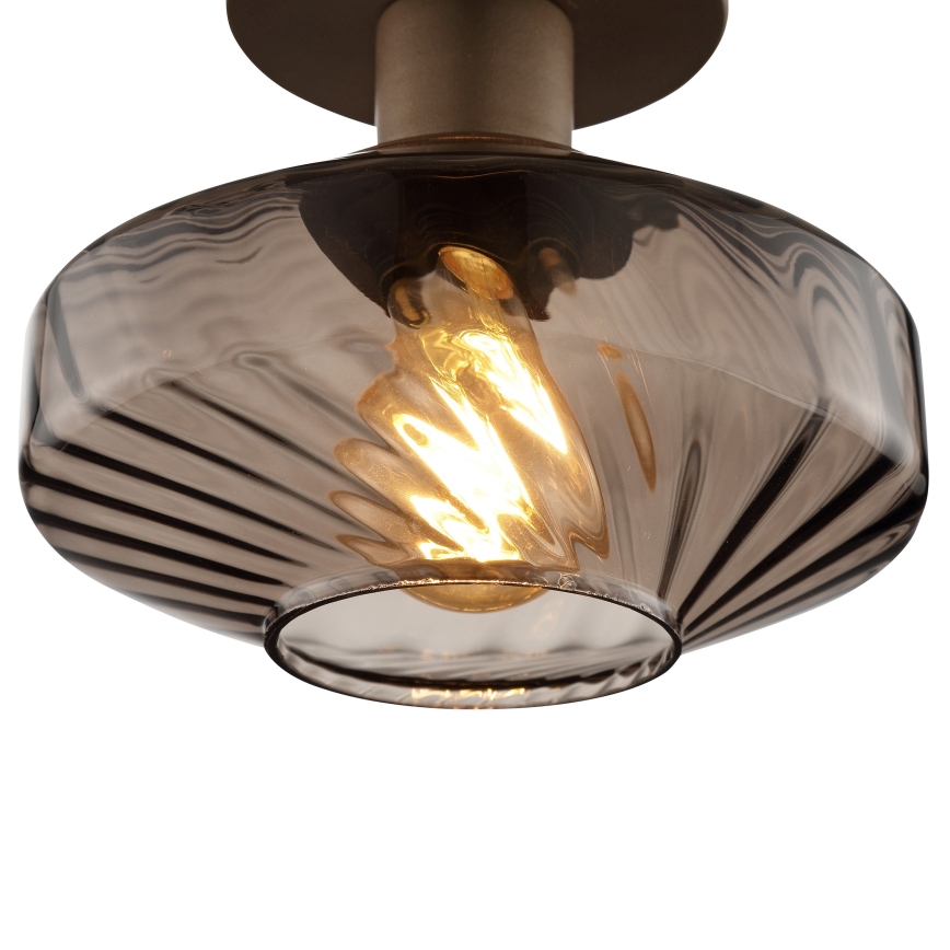 Brilliant - Mennyezeti lámpa LYN 1xE27/20W/230V átm. 28 cm barna/füstös barna