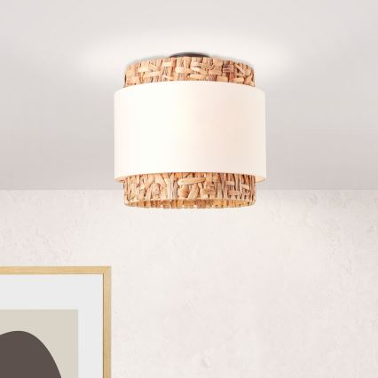 Brilliant - Mennyezeti lámpa WATERLILLY 2xE27/60W/230V átm. 35 cm krémes