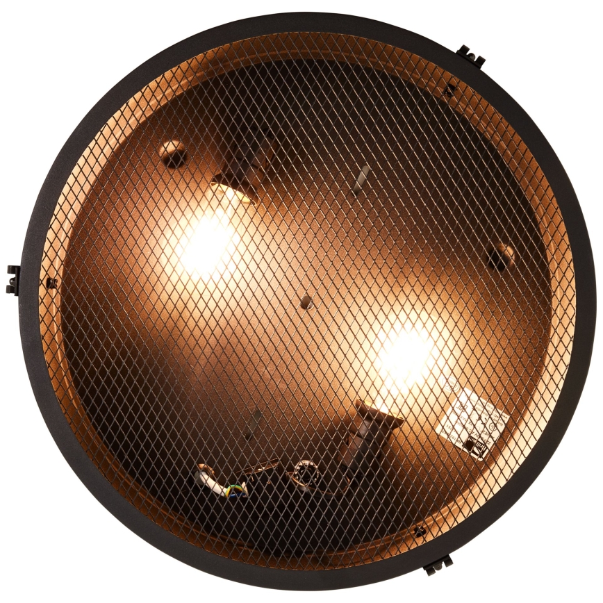 Brilliant - Mennyezeti lámpa ZOIS 2xE27/28W/230V átm. 42 cm fekete
