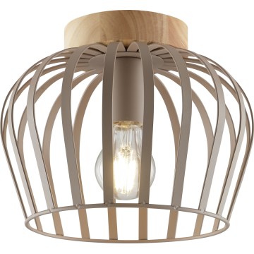 Brilliant - Mennyezeti lámpatest NORDIC CAGE 1xE27/20W/230V átm. 25 cm bézs