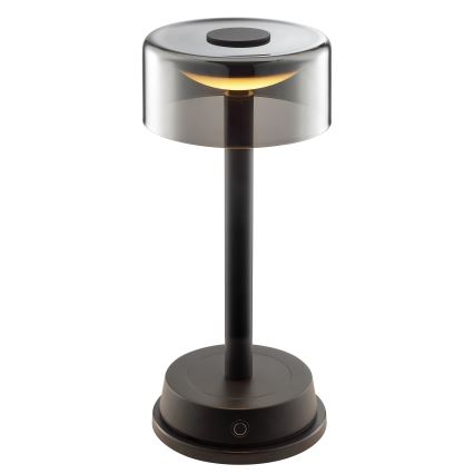Brilliant - RAZOR LED dimmelhető, újratölthető, érintésvezérelt kültéri asztali lámpa LED/2,5W/5V 2700K 2600 mAh IP44 fekete