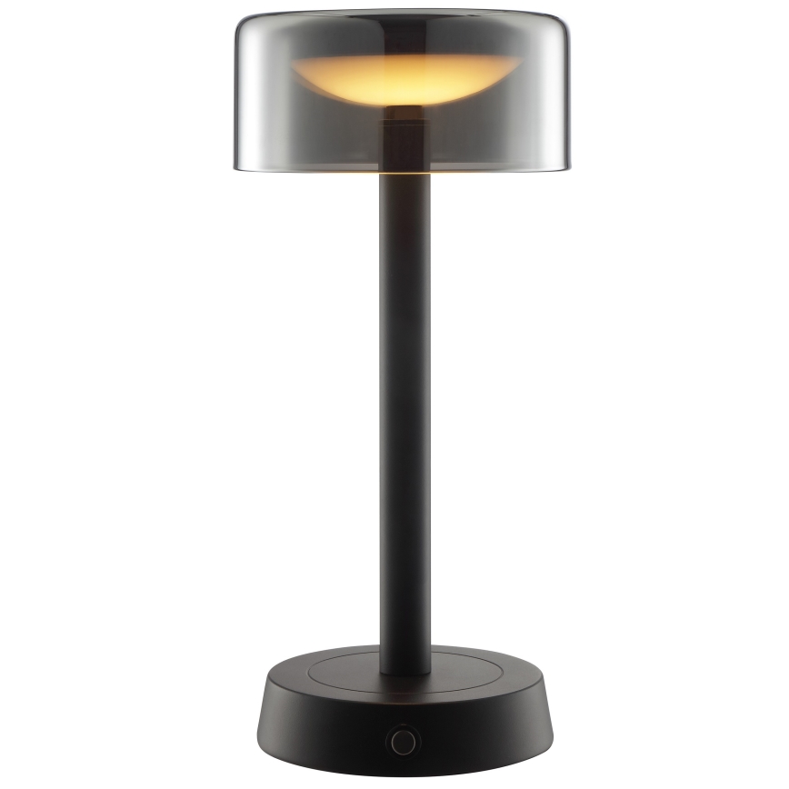 Brilliant - RAZOR LED dimmelhető, újratölthető, érintésvezérelt kültéri asztali lámpa LED/2,5W/5V 2700K 2600 mAh IP44 fekete