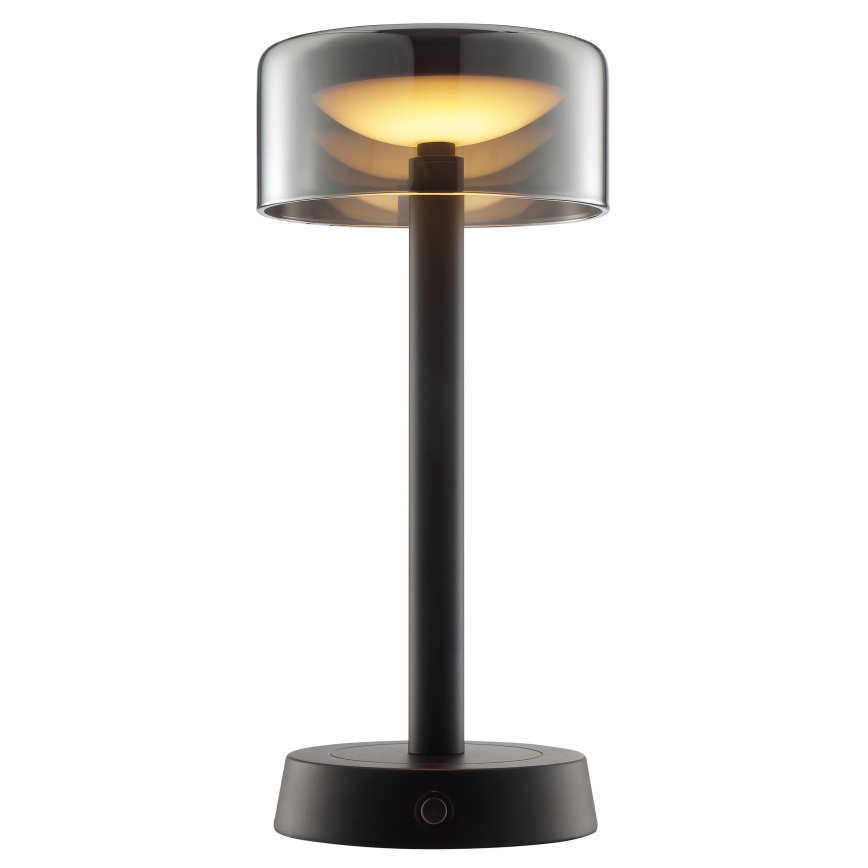 Brilliant - RAZOR LED dimmelhető, újratölthető, érintésvezérelt kültéri asztali lámpa LED/2,5W/5V 2700K 2600 mAh IP44 fekete