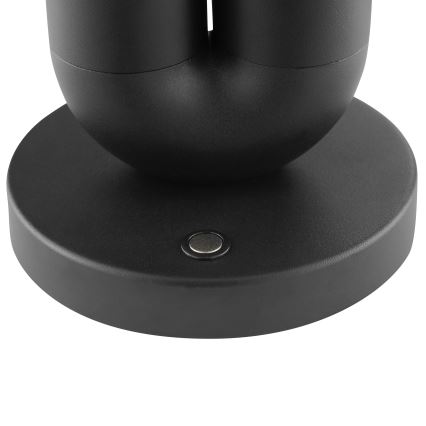 Brilliant - LED-es, fényerőszabályozható, újratölthető, érintésvezérlésű kültéri asztali lámpa SAYU LED/2,5W/5V 2700K 2600 mAh IP44 fekete