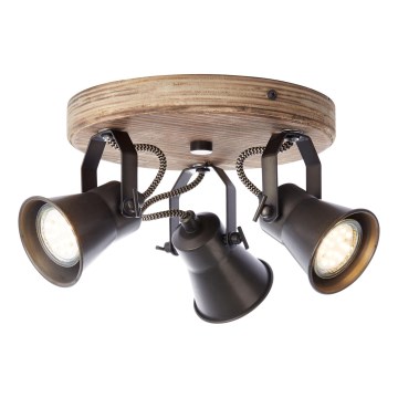 Brilliant - SEED 3xGU10/5W/230V spotlámpa fekete/barna