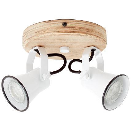 Brilliant - SEED spotlámpa, 2× GU10 / 5 W / 230 V, fehér/bézs