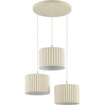 Brilliant - VELIN kábeles csillár 3xE27/20W/230V, átmérő 61 cm, krémszínű