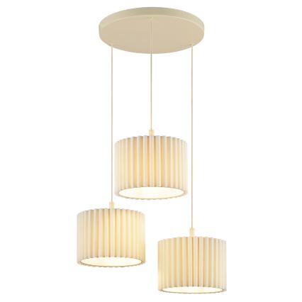 Brilliant - VELIN kábeles csillár 3xE27/20W/230V, átmérő 61 cm, krémszínű