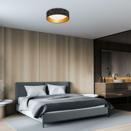 Brilo 3482-015 - LED Mennyezeti lámpa MAILA STARRY LED/12W/230V fekete/arany