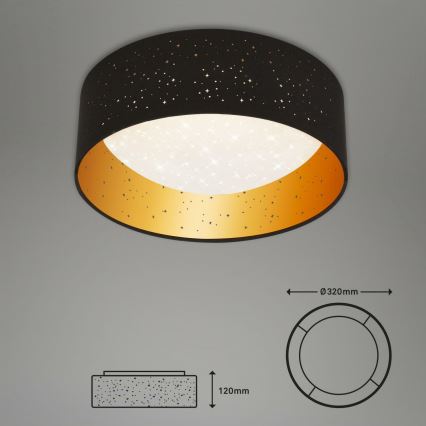 Brilo 3482-015 - LED Mennyezeti lámpa MAILA STARRY LED/12W/230V fekete/arany